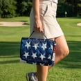 thumbnail image 3 of COEQINE Golf Cart Seat Covers Blanket, Travel Sports Cart Seat Cushion Covers for 2 Person Seats Club Car, Universal Golf Accessories for Summer or Winter, Golfer American Flag, 3 of 8