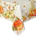 thumbnail image 3 of Autumn Tablecloth Fall Maple Leaves Polyester Table Cover Watercolor Thanksgiving Pumpkins Berry Table Cloth Farm Harvest Autumn Falling Leaves Table Cover for Autumn(Rectangle, 60"×84"), 3 of 5