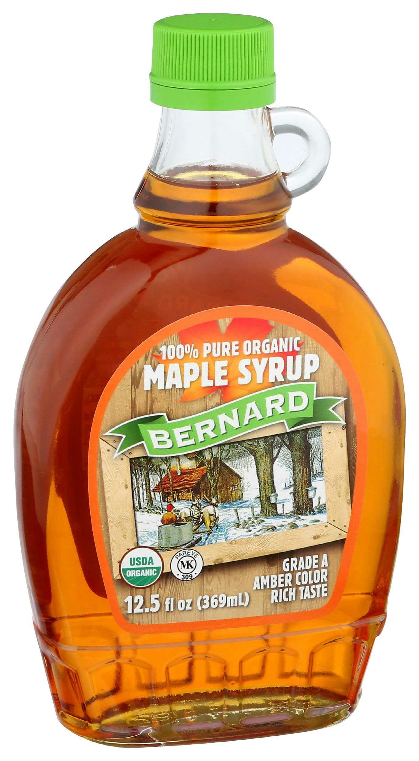 Bernard Organic Amber Color Maple Syrup 12.5 Fluid Ounces (Pack of 6)