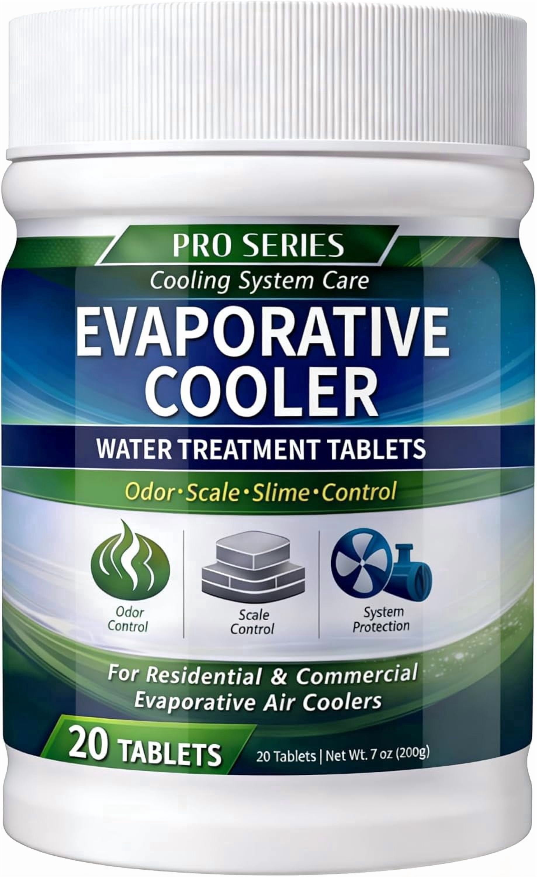 Swamp Cooler Tablets for Evaporative Coolers | Water Stain Cleaning, Odor Control, Scale Prevention & System Maintenance 20 pcs