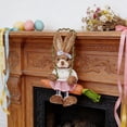 thumbnail image 5 of CuiLiyq Easter Decorations, Spring Hanging Easter Bunny Figurine on Carrot Swing, Cute Farmhouse Decorative Woven Straw Rabbit Statue for Home Indoor Outdoor Craft Adornment Decor (L), 5 of 6