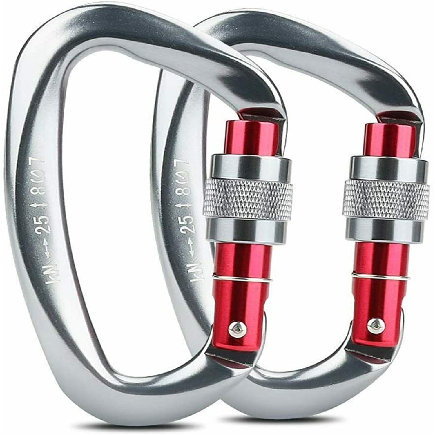 10 Pack Heavy Duty Carabiner Clips D Shaped for Dog Leash Tree Arborist 