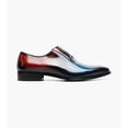thumbnail image 2 of Stacy Adams Shaffer Plain Toe Oxford Shoes Calf Leather Navy Multi 25763-492, 2 of 8