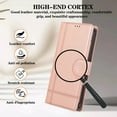thumbnail image 4 of Compatible with Google Pixel 9 Pro XL Wallet Case, with Wrist Strap and Crossbody Strap, Make-up Mirror PU Leather Flip Credit Cell Cover Kickstand for Google Pixel 9 Pro XL Girls Women, Rosegold, 4 of 8