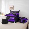 thumbnail image 4 of YST Ensemble de Literie Sport Gamer 7 Pcs, Taille Simple, Noir Violet, 4 of 4