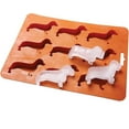 thumbnail image 1 of Dachshund Shaped Silicone Ice Cube Molds and Trays Cartoon Frozen Ice Cube Molds, 1 of 5