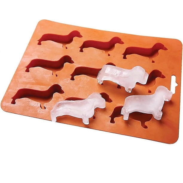 Dachshund Shaped Silicone Ice Cube Molds and Trays Cartoon Frozen Ice Cube Molds