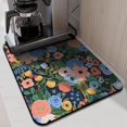 thumbnail image 2 of Washable Rubber Multicolored Floral Dish Drying Mats for Kitchen Counter Home Large Coffee Bar Pad Accessories and Decor for Utensils Stemware 18''x24'', 2 of 6