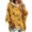 Yellow, variant on FGVCTG Halloween Sweatshirts for Women Drawstring 3/4 Sleeve Halloween Hoodie Ghost Graphic Spooky Oversized Pullover Hoodies Beige M