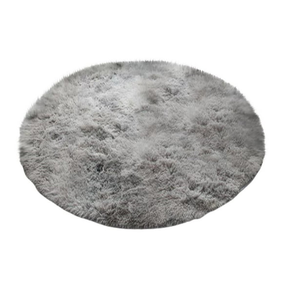 Round Tie-Dye Area Rug, Soft Faux Wool Carpet, Circular Mat with Non-Slip Backing, Decorative Floor Covering, Plush Accent Rug, 60 cm Diameter for Bedroom, Living Room
