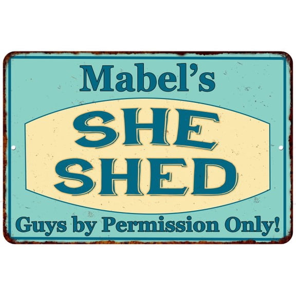 Mabel's SHE SHED Metal Sign Wall Decor Gift 8x12 208120039259