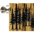 thumbnail image 6 of Black Bear Curtain Valance,Rustic Farm Cute Bear Forest Silhouettes Blackout Window Valances,Vintage Cabin Short Topper Curtain for Home Living Room Cafe Kitchen Bedroom,54x18in, 6 of 6
