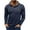 Dark Blue, variant on Men's Sport Hoodie with Henley Collar, Outdoor Casual Pullover Fleece Jacket, Lightweight Breathable Hooded Sweatshirt for Running, Hiking and Gym Wear,Black M