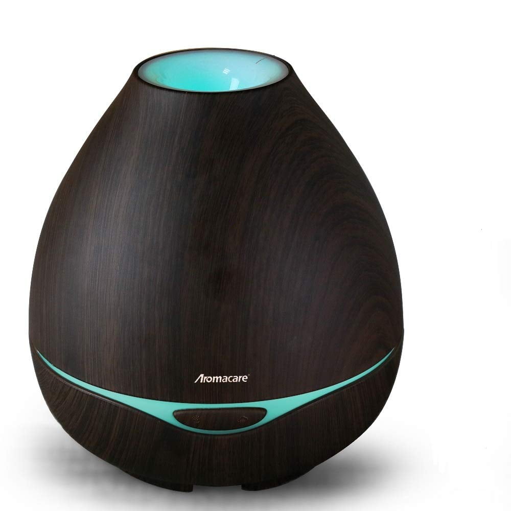 Aromacare Essential Oil Diffuser 300ml for Aromatherapy Quiet Diffuser for Home&Large Rooms,Black Large Aroma Ultrasonic Cool Mist Humidifier-Black-Sooth Night Light 