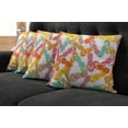 thumbnail image 2 of Ambesonne Colorful Throw Pillow Cover 4 Pack, Summer Holiday Sandals, 20", Multicolor, 2 of 6