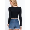 thumbnail image 4 of Long Slv Surplice Wrap Rib Knit Top, 4 of 5