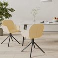 thumbnail image 2 of Conjunto de 2 Sillas Giratorias para Comedor vidaXL, Tapizado en Terciopelo Crema, Estructura Metálica Resistente, Diseño Ergonómico, Giro 360 Grados, Requiere Montaje - Muebles Modernos para Comedor, 2 of 8