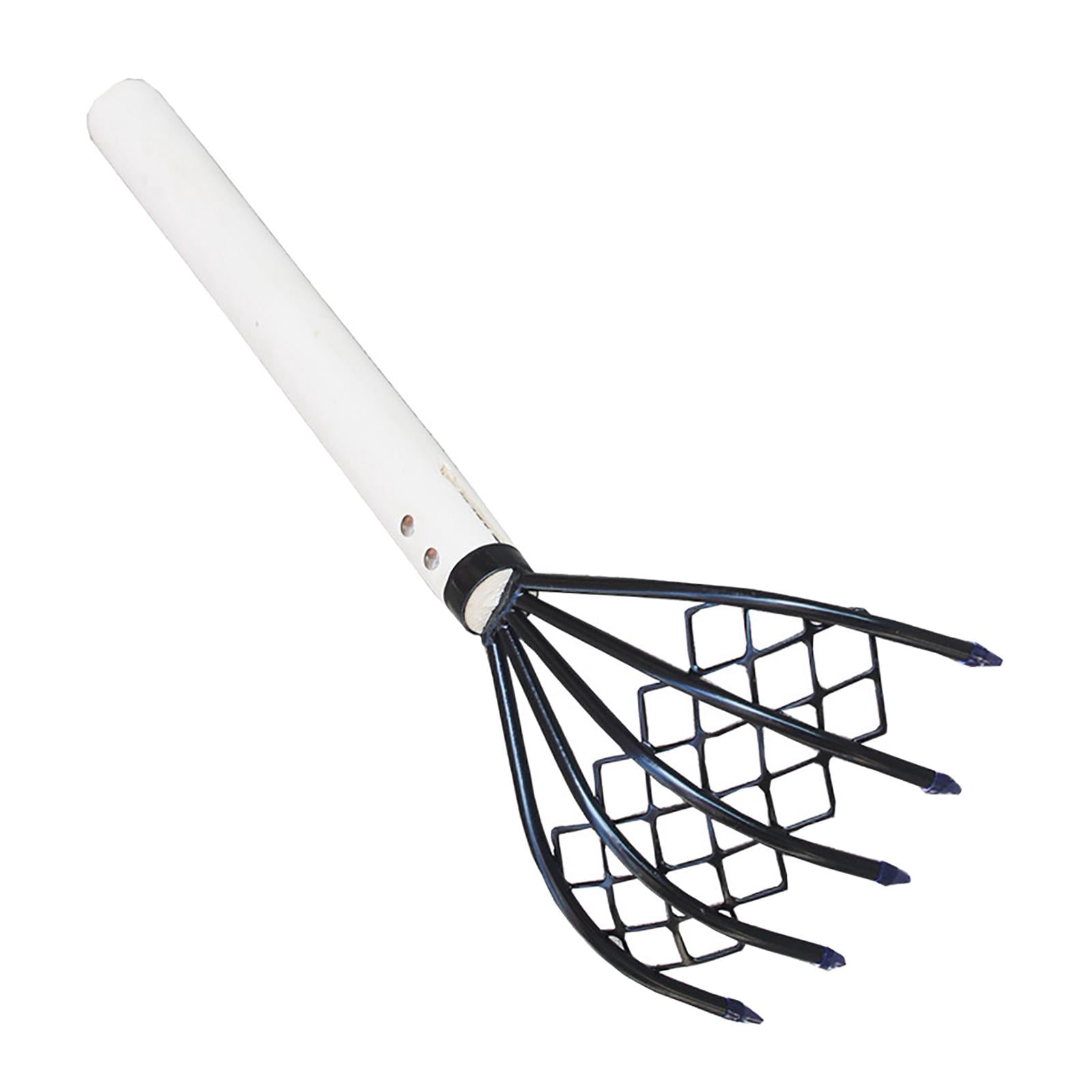 koolsoo Râteau 5 Dents Accessoires de Fruits de Mer Pelle Truelle en Acier Inoxydable avec Manche Allongé en D