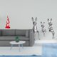 thumbnail image 2 of Escultura abstracta de fuego, adorno de cerámica, figura de conejo sentado, estatua en miniatura, ideal para oficina, sala de estar, dormitorio, estan, 2 of 8