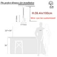thumbnail image 4 of FSLiving H-Type Track Lighting Pendant Restaurant Retro Light 2.4GHz 3-Zone Remote Control Retro Buddhist Mood Linen Cone Wooden E26 Socket for Living Room Kitchen,Customizable - 1 Light, 4 of 7