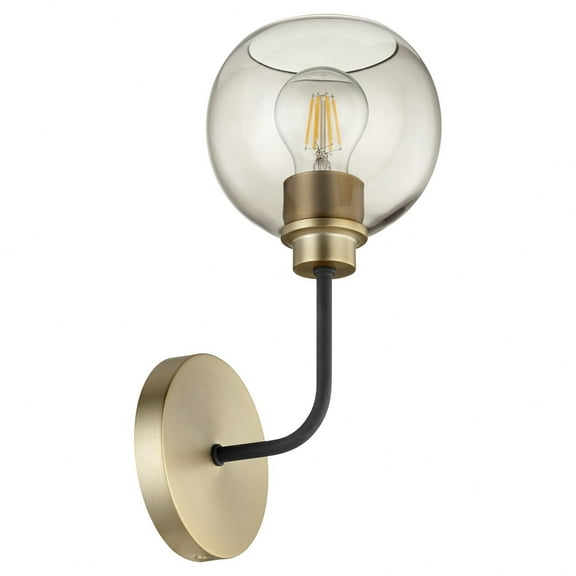 572-1-6980 Quorum Lighting Clarion - 1 Light Wall Mount-12.75 Inches Tall and 6 Inches Wide-Aged Brass Finish