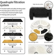 Cat Water Fountain, 67oz/2L Automatic Pet Water Fountain with Silicone Mat