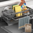 thumbnail image 4 of VONKY Durable Kitchen Sink Organizer Multifunctional Rack For Home Organization Space-Saving Sponge Holder Gray with pole, 4 of 6