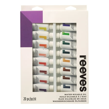 Reeves Water Mixable Oil Color Sets, 20-Colors