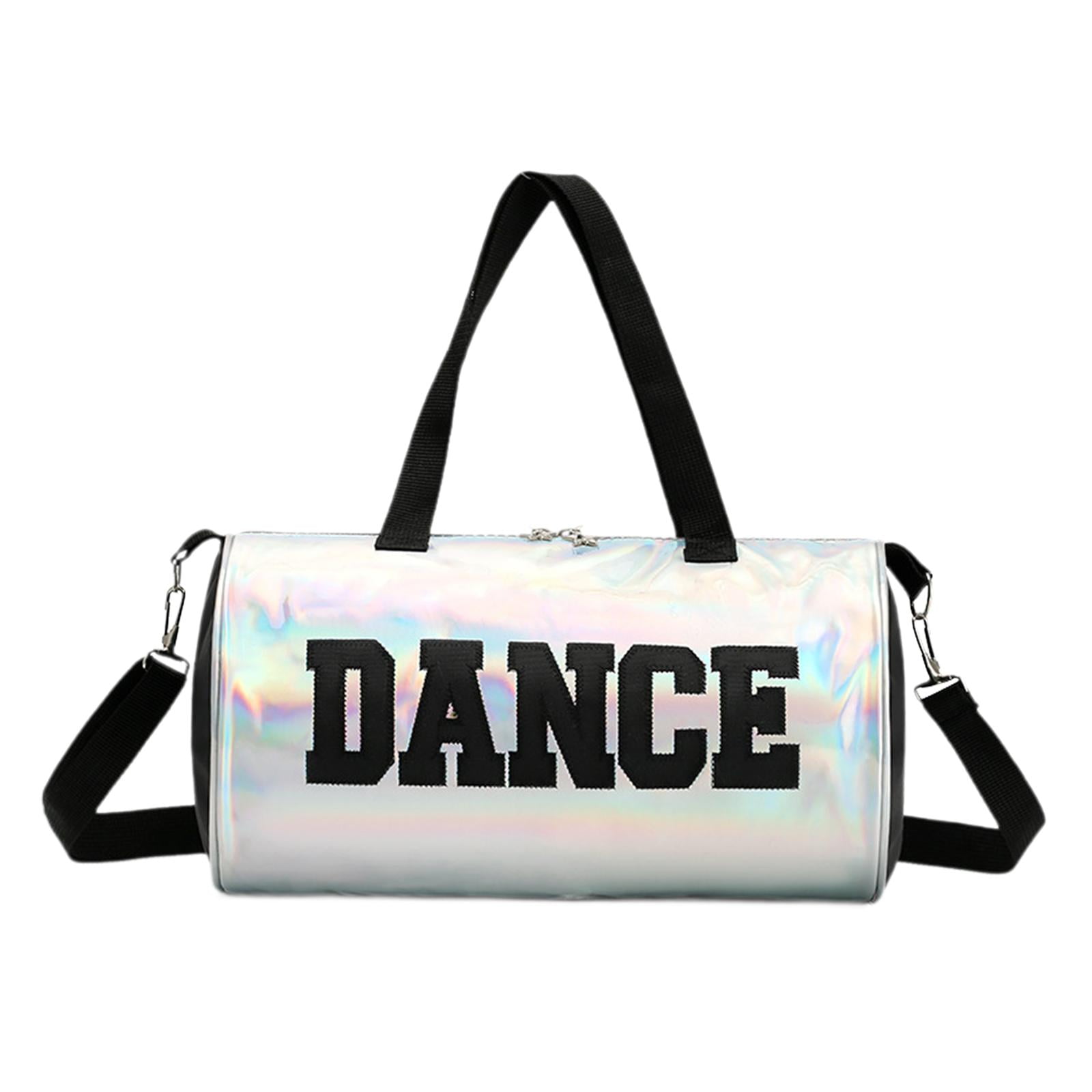 Segolike Dance Duffle Bag Handbag Portable Multifunction Weekend Bag Bag for Travel Dancing Gymnastics Children'S Day Gift argent