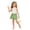 X150 Green, variant on Glisme Girls Outfit Set Flower Sleeveless Halter Tops With Shorts Outfit Durable Wear Girls Set Size 5-6 Years Green