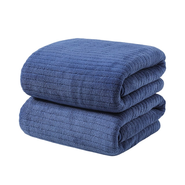 Yhmxh Toalla de baño grande de terciopelo, gruesa, absorbente, suave y de secado rápido para adultos.