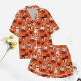 thumbnail image 6 of Ulitacool Womens Halloween Pajamas V Neck Top And Pants Cartoon Graphic Sleepwear Jammies Sleeveless Nightwear Autummn Winter Fashion Outfits 2Xl Orange, 6 of 6