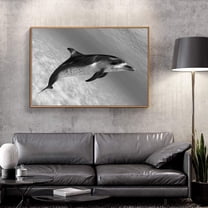 wall26 Floating Framed Canvas Wall Art for Living Room, Bedroom Black and White Wild Animal Canvas Prints for Home Decoration Ready to Hang - 16x24 inches