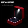 thumbnail image 3 of Fashion Ring Box LED Light Up Ring Storage Case Jewelery Holder (Red), 3 of 5