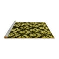 thumbnail image 2 of Ahgly Company Machine Washable Indoor Round Abstract Yellow Modern Area Rugs, 7' Round, 2 of 4