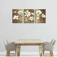 thumbnail image 4 of Vintage Wall Art Flowers Bedroom Wall Decor 3 Pieces Canvas Wall Art White Blossom Bathroom Living Room Decoration 12" x 16" x 3 Panels Framed Ready to Hang, 4 of 6