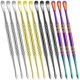 thumbnail image 1 of 12 paquetes de herramientas para tallar cera, herramienta para esculpir de acero inoxidable, herramienta para tallar cucharas de 4,75 pulgadas (plata + lluvia), 1 of 5