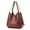 Brown, variant on Vintage PU Leather Large Capacity Tote Bags for Women Fashion Female Shoulder Bag Ladies Handbag,Black