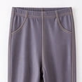 thumbnail image 4 of WQNVRNR Girls Stretchy Leggings Slim Fit Elastic Waist Fall Comfortable Casual Pants Gray 10 Years, 4 of 6