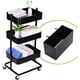 thumbnail image 2 of Carro utilitario de almacenamiento con ruedas de Metal de 3 niveles para el hogar para cocina, oficina y baño, 2 of 7