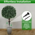 thumbnail image 5 of Artificial Rose Topiary Ball Trees with Ground Spike, 2 Pack 16 Inches Artificial Shrubs, Fake Evergreen Artificial Plant Brush for Indoor Outdoor Front Porch Garden, 5 of 14