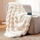 thumbnail image 1 of Dreamlab Frazada Tipo Piel de Conejo Ultrasuave Hipoalergénica. Cobija Felpa Doble Capa Polar. Manta Decorativa para Cama o Sofá, Gruesa y Cálida. Color Marfil, 1 of 5