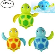Swimming Tub Bathtub Pool Cute Swimming Turtle Toys for Boys Girls Wind Up Chain Bathing Water Toy 3pcs Bath Swimming Turtle Toy for Baby Toddler