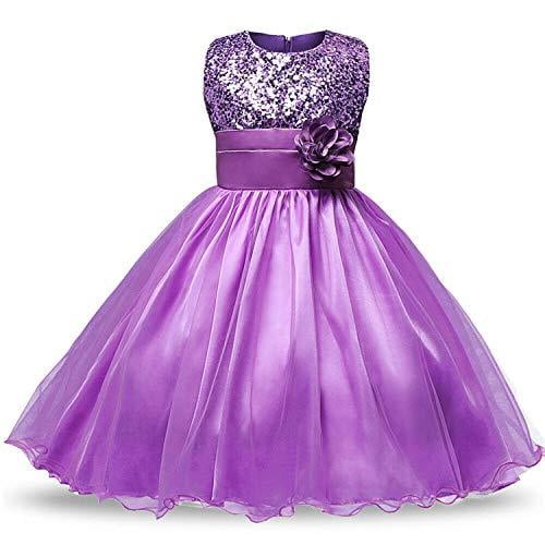 Styles I Love Little Kid Girls Sleeveless Sequin Tulle Flower Girl