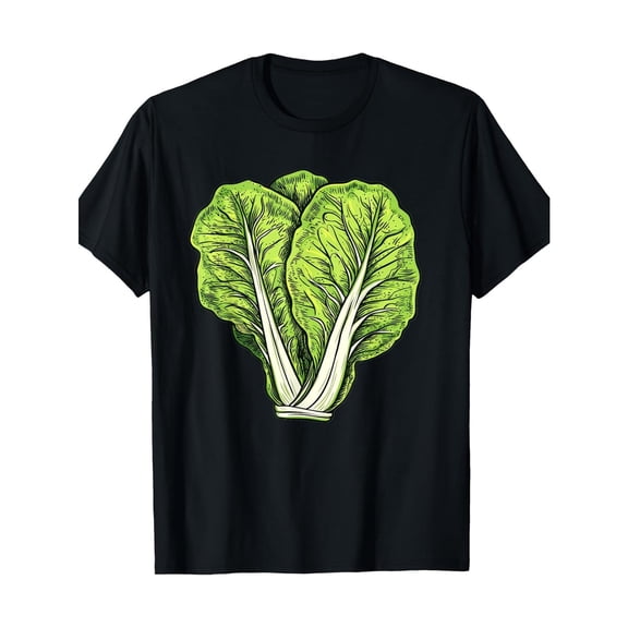 Women's Leafy Greens Graphic Comfortable T Shirt Casual Breathable Short Sleeve Round Neck Top Black S-5XL