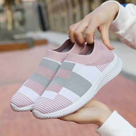 

Sneaker Heels for Women Women Outdoor Mesh Mixed Color Sports Shoes Runing Breathable Shoes Sneakers