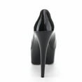 thumbnail image 4 of Womens Ellie Shoes E-609-Shine 6" Heel Open Toe Pump With 2" Platform. 5 / Black, 4 of 6