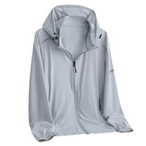 Stamzod Rash Guard for Men Summer Solid Color Long Sleeve Quick-Dry Hiking Fishing Shirt Casual Loose Plus Size Sun Protection Shirts for Men Gray XL