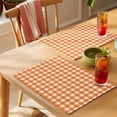 thumbnail image 4 of Orange Placemats Set of 6 Country French Rustic Buffalo Plaid Modern Art Place Mats Indoor Wipeable Table Mats Washable Cloth Dining Table Placemats for Kitchen Holiday Party Home Decor 13x19 Inch, 4 of 9