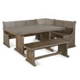 thumbnail image 2 of Yael 4pc Corner Breakfast Nook Set, Brown Dining Table Corner Bench, 2 of 6